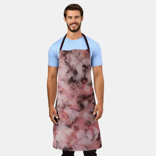 Black Gray Pink White Modern Geometric Abstract Schürze (Getragen)
