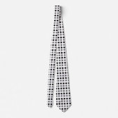Black Gray Polka Dot Krawatte (Rückseite)