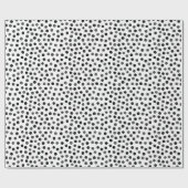 Black Gray Polka Dots Muster Geschenkpapier (Flach)