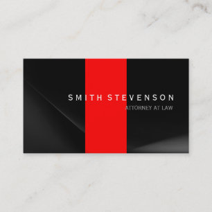 Black Gray Red Attorney at Law Business Card Visitenkarte