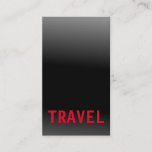 Black Gray Red Travel Agent Beruflich Visitenkarte