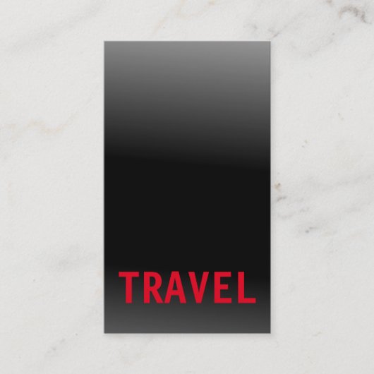 Black Gray Red Travel Agent Beruflich Visitenkarte (Vorderseite)