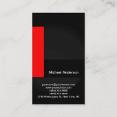 Black Gray Red Travel Agent Business Card Visitenkarte (Rückseite)