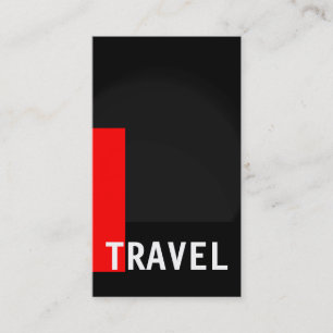 Black Gray Red Travel Agent Business Card Visitenkarte
