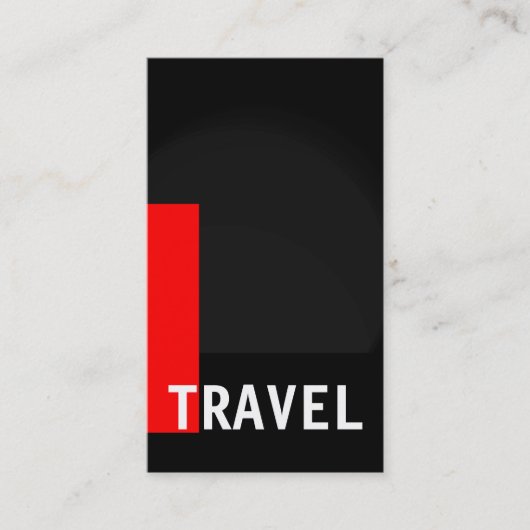 Black Gray Red Travel Agent Business Card Visitenkarte (Vorderseite)