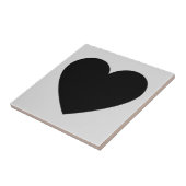 Black Gray Retro Herz Y2K Muster Fliese (Seite)