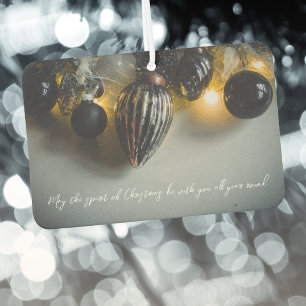 Black Gray Retro Weihnachtsschmuck Autolufterfrischer
