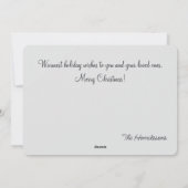 Black Gray Retro Weihnachtsschmuck Feiertagskarte (Rückseite)