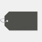 Black Gray Retro Weihnachtsschmuck Geschenkanhänger (Rückseite Horizontal)