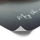 Black Gray Retro Weihnachtsschmuck Poster (Ecke)