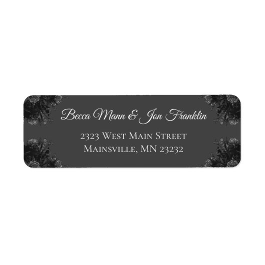 Black Gray Rose Gothic Wedding (Vorne)