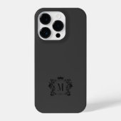Black Gray Royal Scrolls und eine Crown Monogram iPhone Hülle (Rückseite)