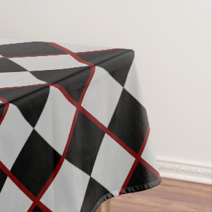 Black Gray Schach Tablecloth Tischdecke