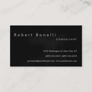 Black Gray Schlicht Consultant Business Card Visitenkarte