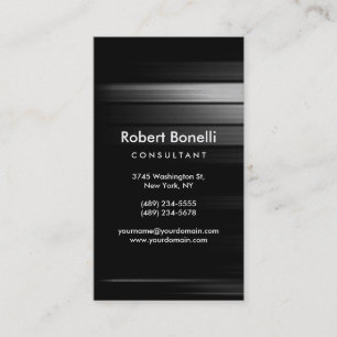 Black Gray Schlicht Moderne Consultant Business Ca Visitenkarte