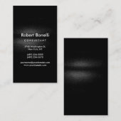 Black Gray Schlicht Moderne Consultant Business Ca Visitenkarte (Vorne/Hinten)