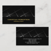 Black Gray Schlicht Moderne Consultant Business Ca Visitenkarte (Vorne/Hinten)
