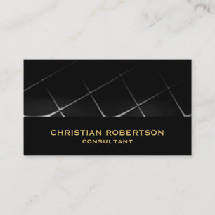 Black Gray Schlicht Moderne Consultant Business Ca Visitenkarte