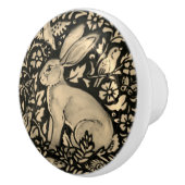 Black Gray Sepia Rabbit Bird Snail Draw Pull Keramikknauf (Rechts)