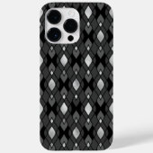 BLACK GRAY SILVER DIAMOND PATTER Case-Mate iPhone HÜLLE (Rückseite)