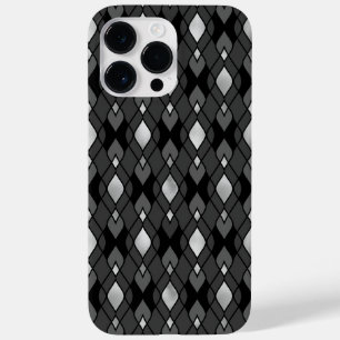 BLACK GRAY SILVER DIAMOND PATTER Case-Mate iPhone 14 PRO MAX HÜLLE