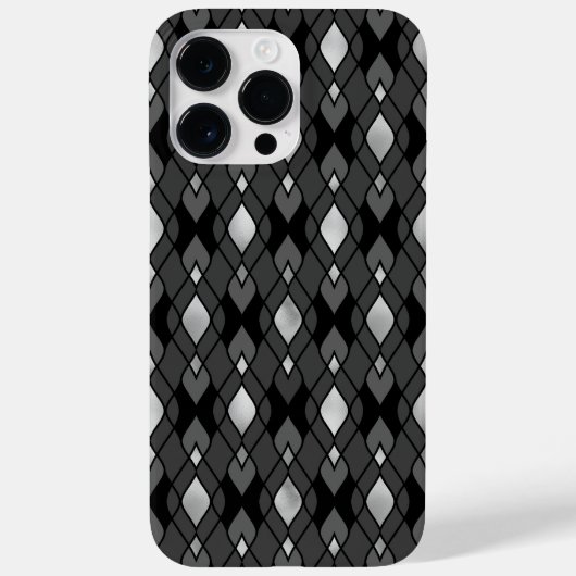 BLACK GRAY SILVER DIAMOND PATTER Case-Mate iPhone HÜLLE (Rückseite)