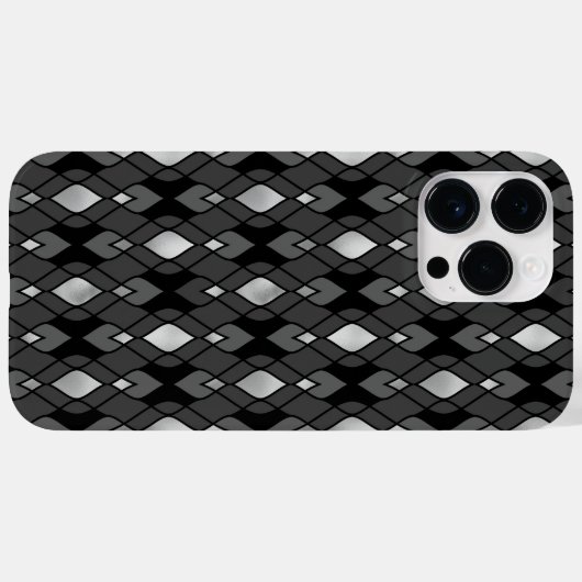 BLACK GRAY SILVER DIAMOND PATTER Case-Mate iPhone HÜLLE (Rückseite (Horizontal))