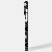 BLACK GRAY SILVER DIAMOND PATTER Case-Mate iPhone HÜLLE (Rückseite / Links)