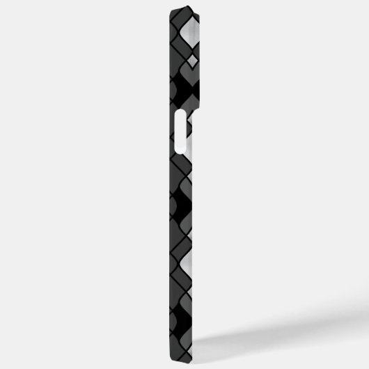 BLACK GRAY SILVER DIAMOND PATTER Case-Mate iPhone HÜLLE (Rückseite / Rechts)