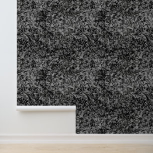Black Gray Texture Granite Tapete