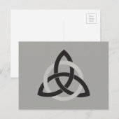 Black Gray Trinity Knot Celtic Postkarte (Vorne/Hinten)