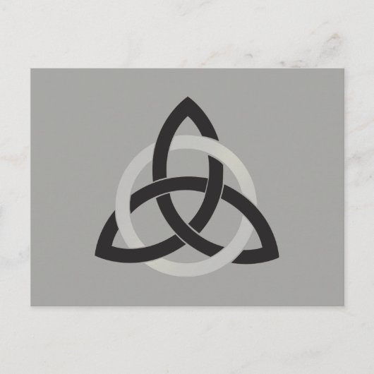 Black Gray Trinity Knot Celtic Postkarte (Vorderseite)