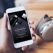 Black Gray Überraschung 21. Geburtstag Party Einladung