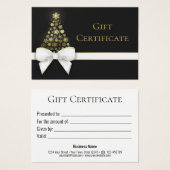 Black Gray Weihnachtsbaum Snowflakes Bow Geschenkk (Vorne & Hinten)