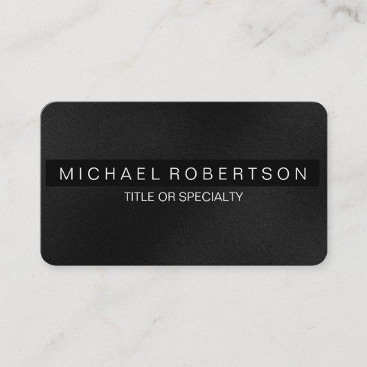 Black Gray White Charming Business Card Visitenkarte (Vorderseite)