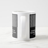Black Gray White Everyday ist Erntedank Day 20oz Jumbo-Tasse (Rückseite)