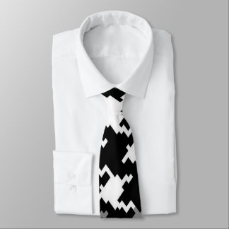 Black Gray & White Kariert Christmas Necktie Krawatte