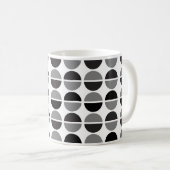 Black Gray White Polka Docht Tasse für Kaffee & Te (VorderseiteRechts)