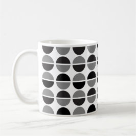 Black Gray White Polka Docht Tasse für Kaffee & Te