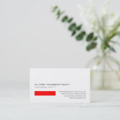 Black Gray White Red Attractive Business Card Visitenkarte (Stehend Vorderseite)