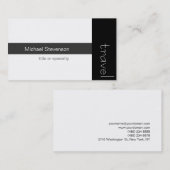 Black Gray White Travel Agent Business Card Visitenkarte (Vorne/Hinten)