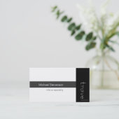 Black Gray White Travel Agent Business Card Visitenkarte (Stehend Vorderseite)