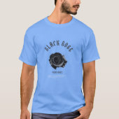 Black Gray White Typografy Black Rose T - Shirt (Vorderseite)