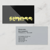 Black Gray Yellow Beruflich Sport Business Card Visitenkarte (Vorne/Hinten)