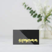 Black Gray Yellow Beruflich Sport Business Card Visitenkarte (Stehend Vorderseite)