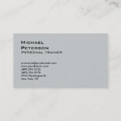 Black Gray Yellow Beruflich Sport Business Card Visitenkarte (Rückseite)
