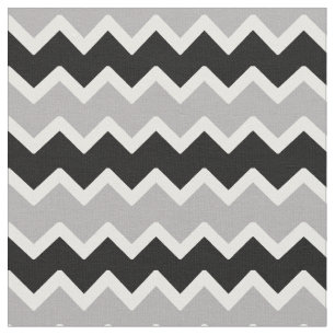 Black Gray Zickzack Zigzag Muster Stoff