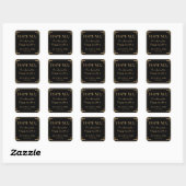 Black Great Art Deco Wedding Stickers (Blatt)