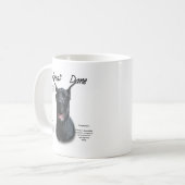 Black Great Dane History Design Kaffeetasse (Vorderseite Links)