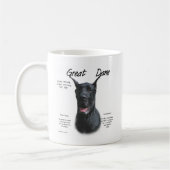 Black Great Dane History Design Kaffeetasse (Links)